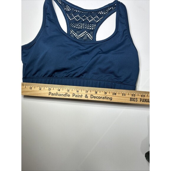 Zyia Active Women's Mesh Racerback Bomber Comfort Sports Bra Xs Blue/teal/green‎ - Picture 7 of 11